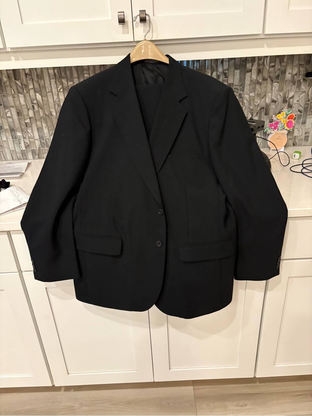 Towncraft Black Blazer With Blue Label